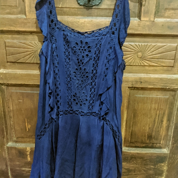 Free People, FP One, Priscilla Mini Dress, Navy, small - Picture 4 of 6